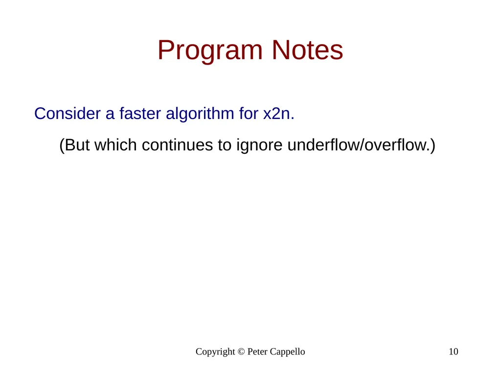 The Complexity of Algorithms: Selected Exercises - slide 10 of 13
