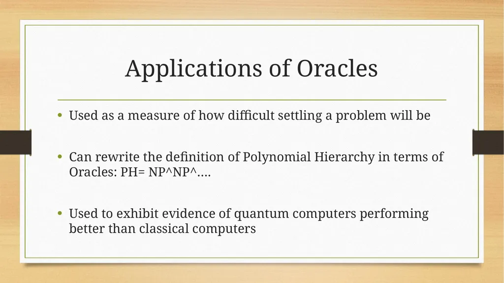 Introduction to Oracles in Complexity Theory DeVon - slide 19 of 24