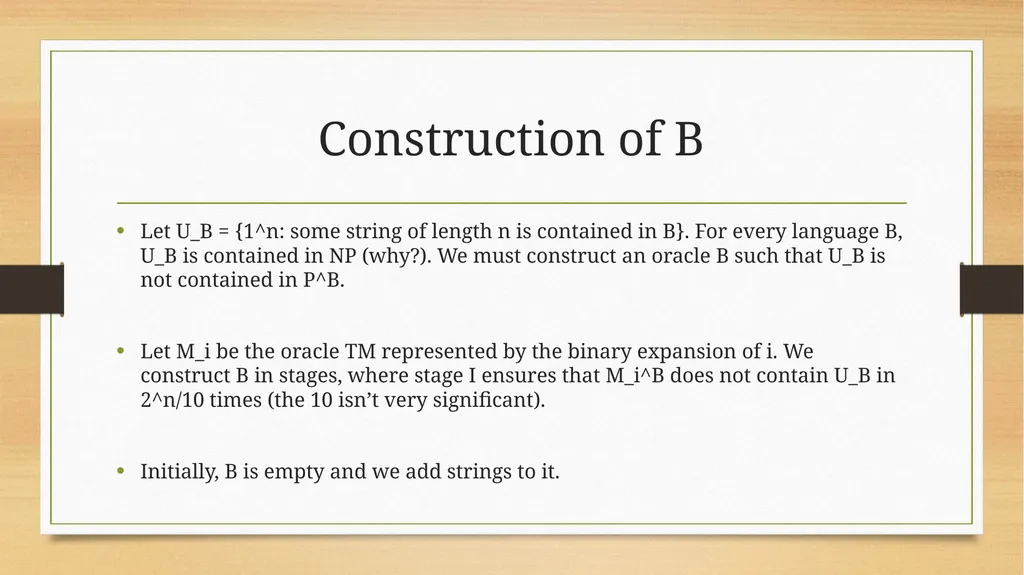 Introduction to Oracles in Complexity Theory DeVon - slide 15 of 24