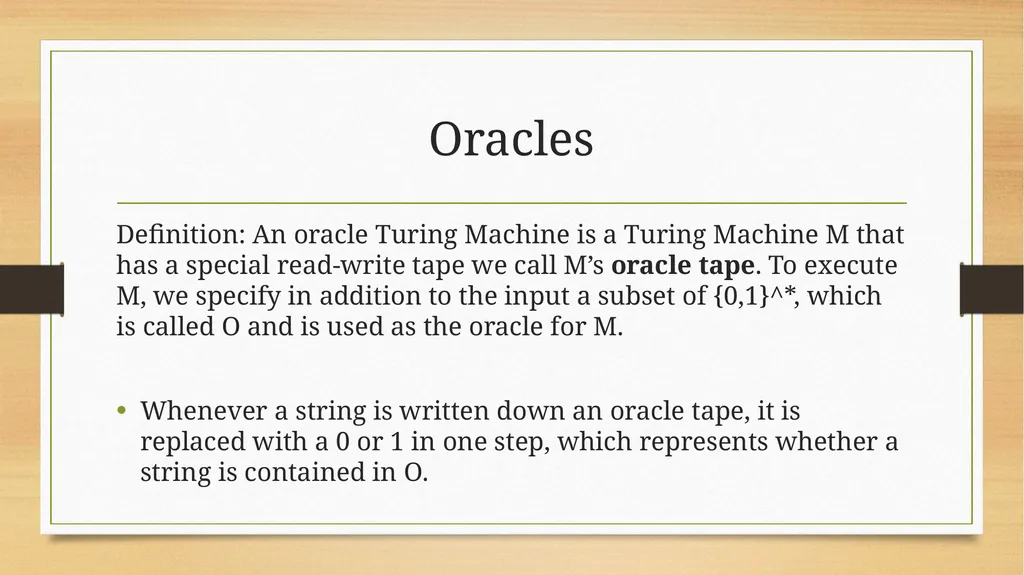Introduction to Oracles in Complexity Theory DeVon - slide 11 of 24