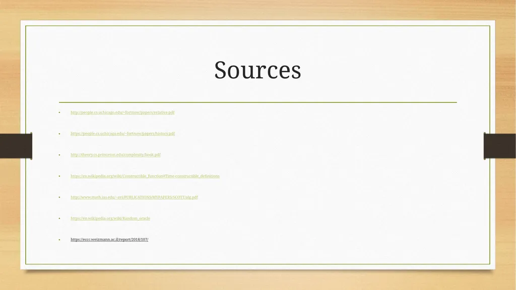 Introduction to Oracles in Complexity Theory DeVon - slide 24 of 24