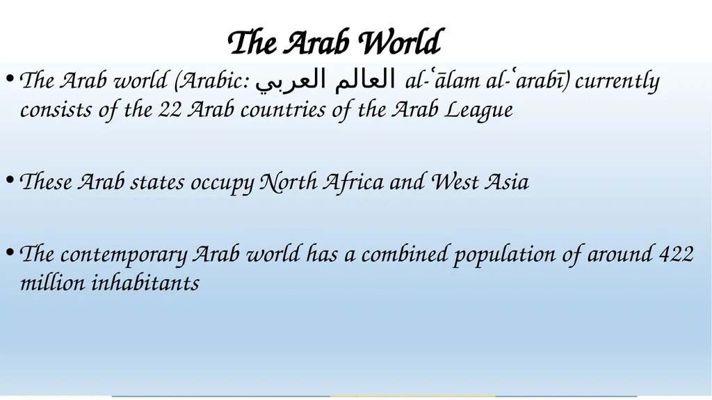 Arab Contribution to World Culture and - slide 3 of 24