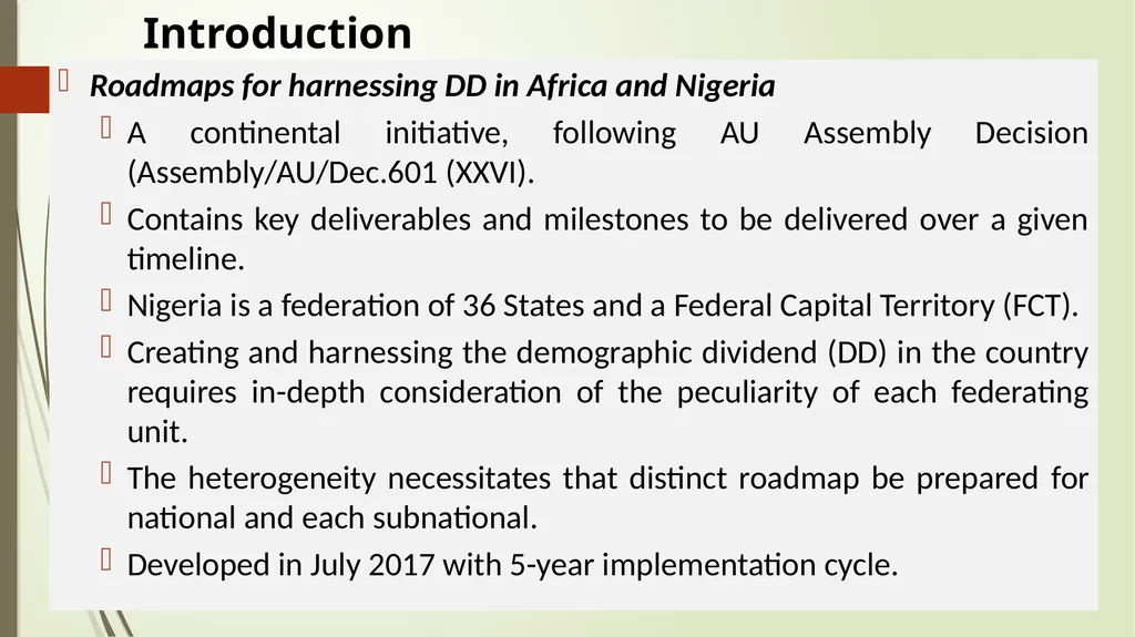 Harnessing Demographic Dividend in Nigeria: - slide 4 of 24