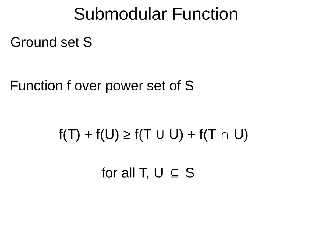 Submodularity Reading Group Polymatroid M. Pawan - slide 2 of 17