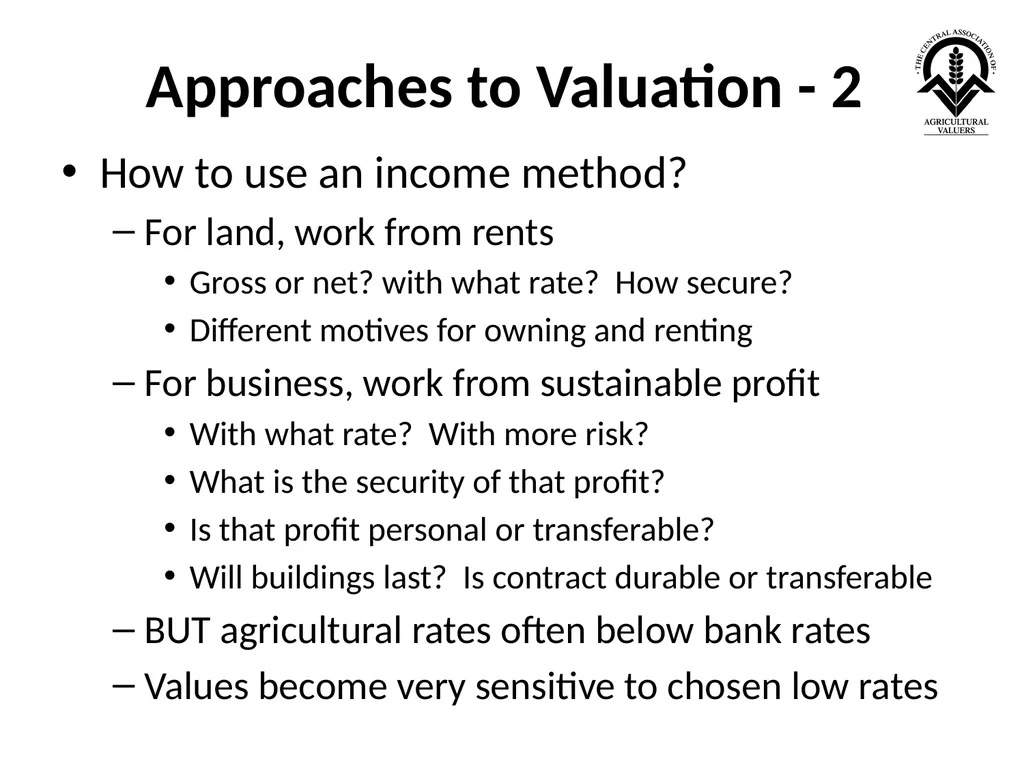 Agricultural Valuation: EVS 2025 Guidance Note - slide 13 of 19