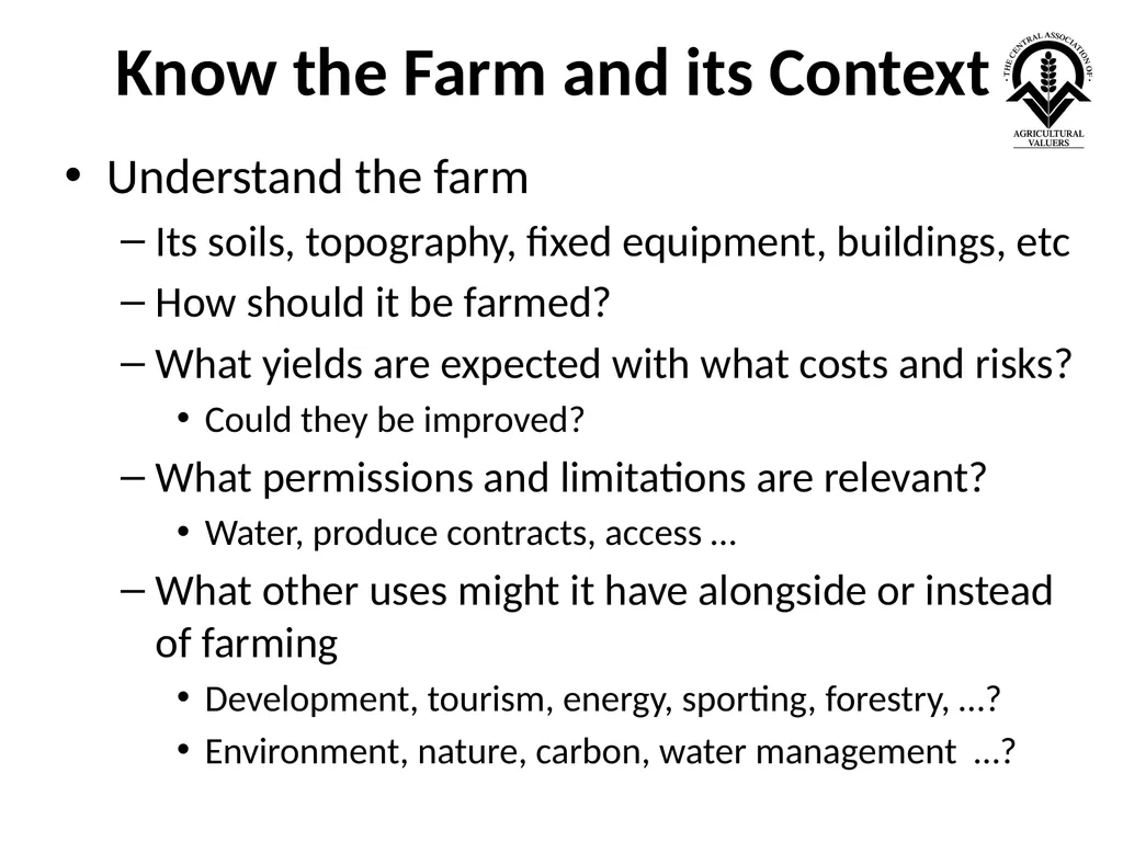 Agricultural Valuation: EVS 2025 Guidance Note - slide 11 of 19