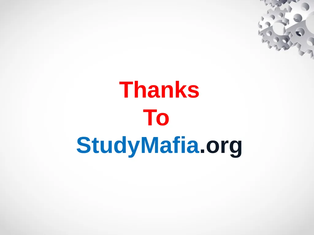 StudyMafia.Org Submitted To: Submitted By: - slide 18 of 18