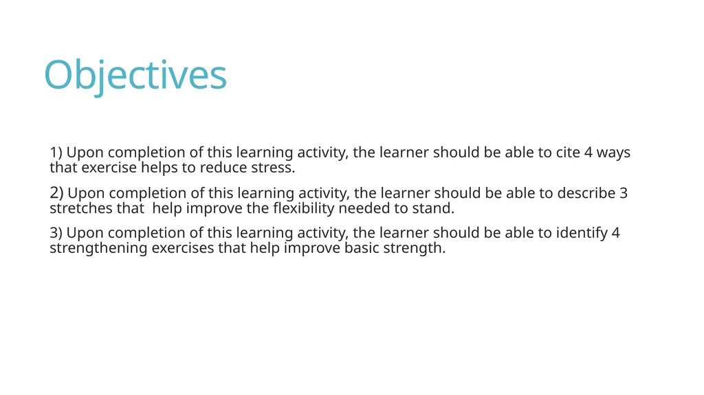 Stretching and Exercise for Stress Reduction Cathy - slide 2 of 8