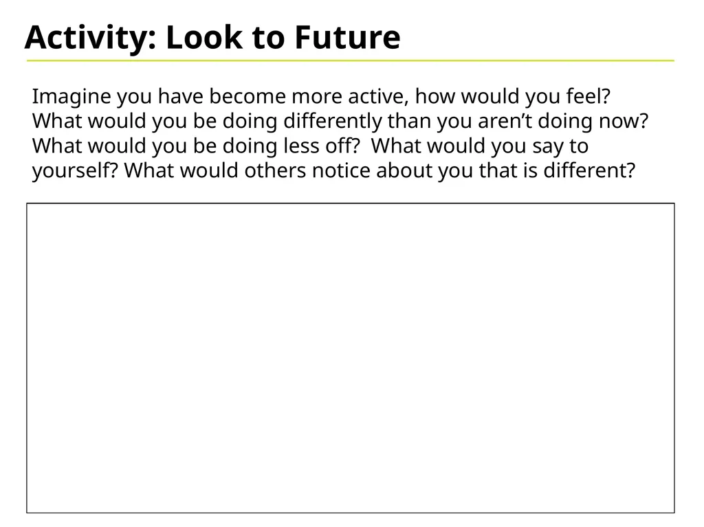 Exercise Motivation Exercise in a recovery context - slide 13 of 15