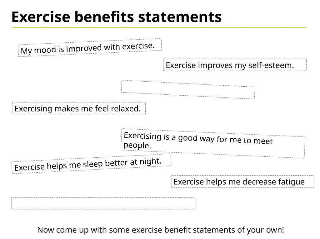 Exercise Motivation Exercise in a recovery context - slide 9 of 15