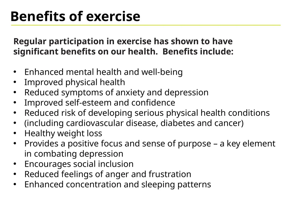 Exercise Motivation Exercise in a recovery context - slide 3 of 15