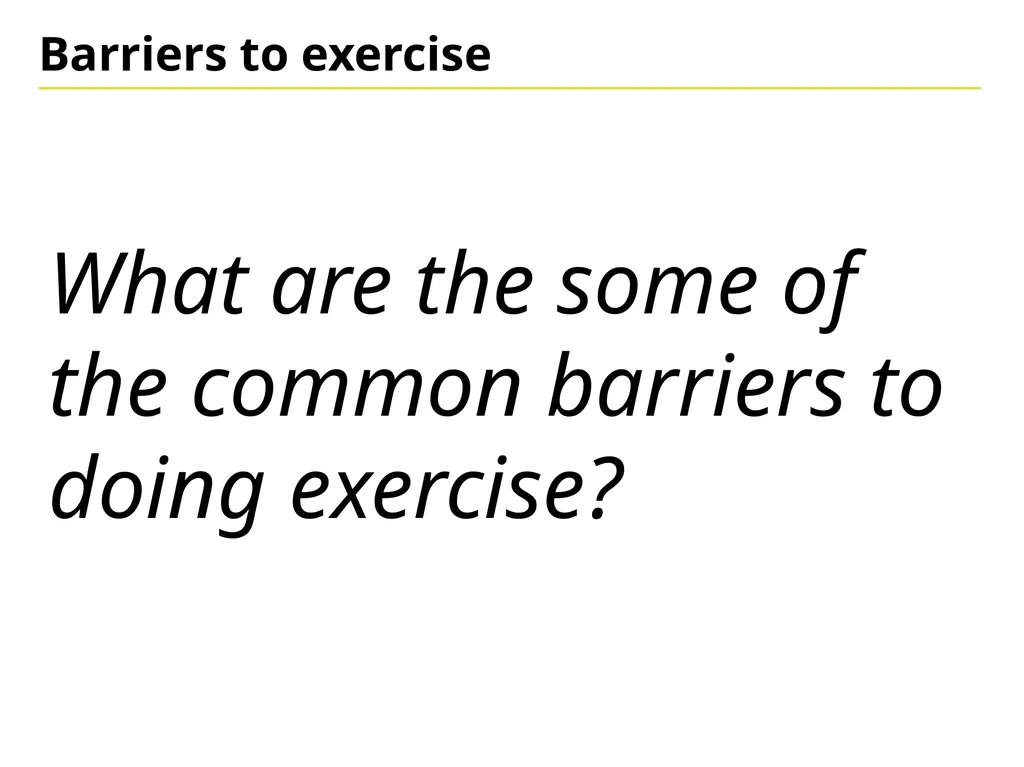 Exercise Motivation Exercise in a recovery context - slide 6 of 15