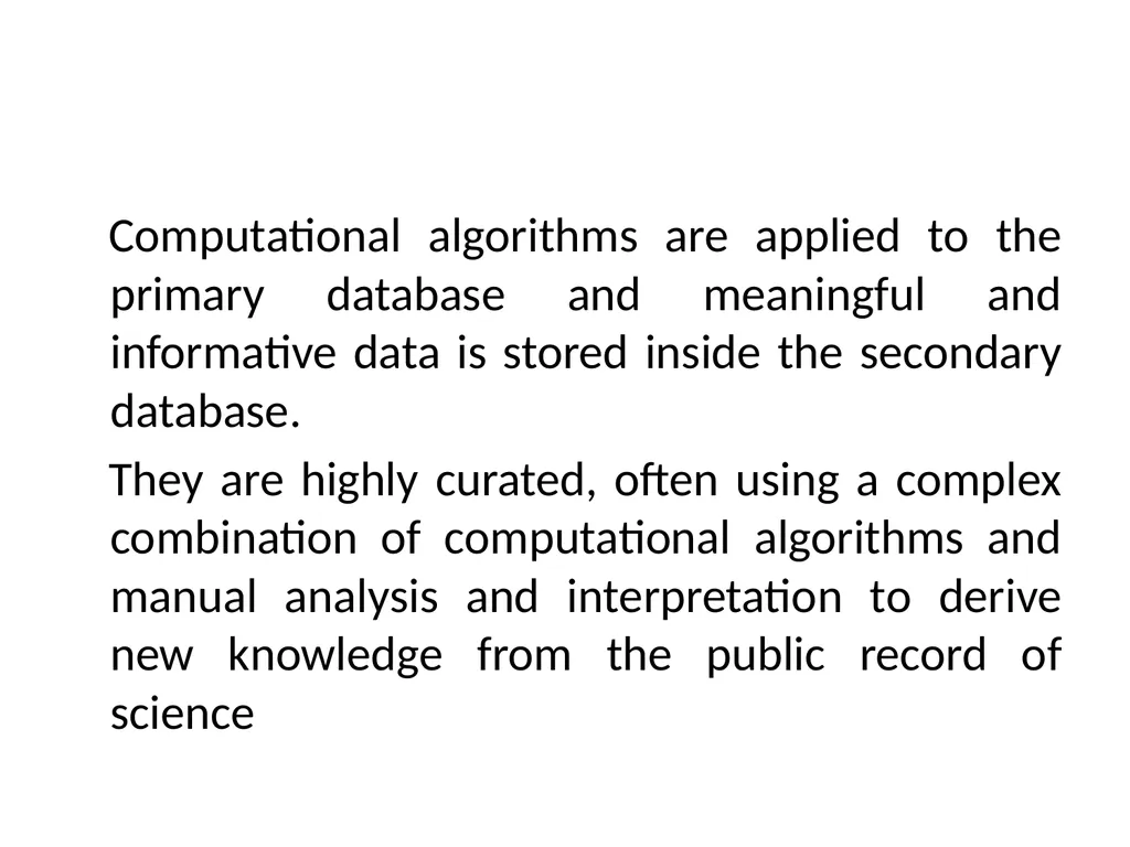 Biological databases Pinaki Kr. Rabha A database - slide 10 of 13