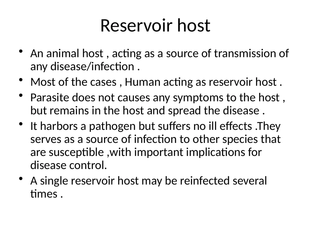 Mechanical and biological vector ,Reservoir , Host - slide 4 of 5