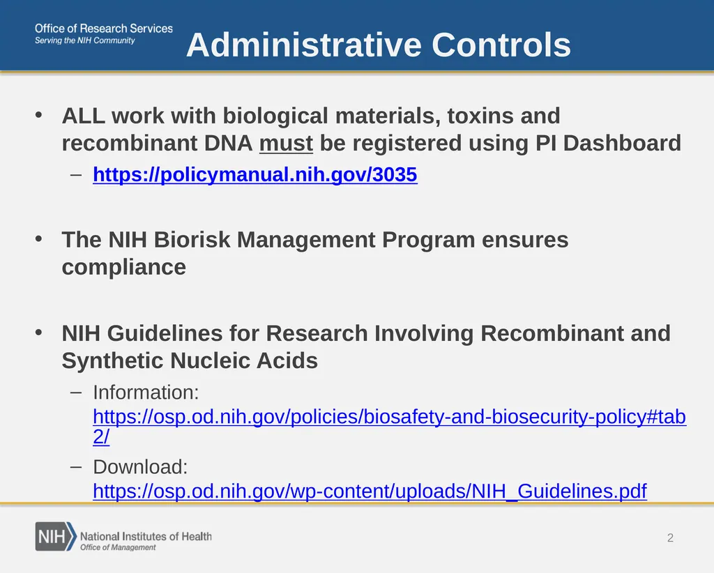 April Safety Focus: Biological Registration - slide 2 of 13