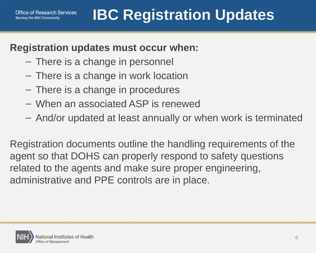 April Safety Focus: Biological Registration - slide 6 of 13