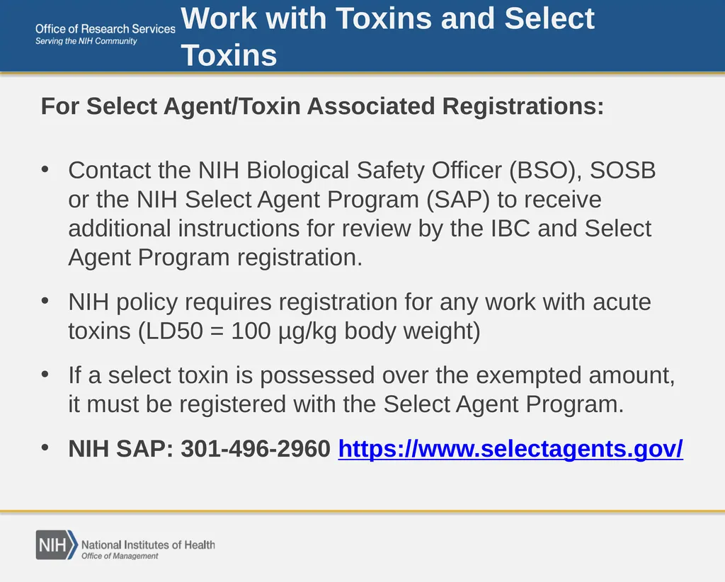 April Safety Focus: Biological Registration - slide 4 of 13