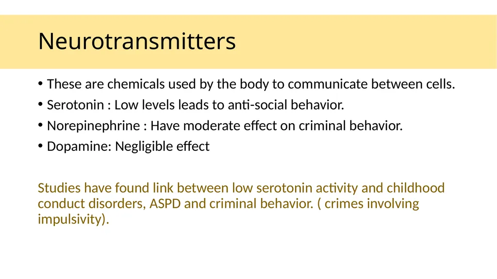 BIOLOGICAL FACTORS AND CRIME Three major factors - slide 4 of 13