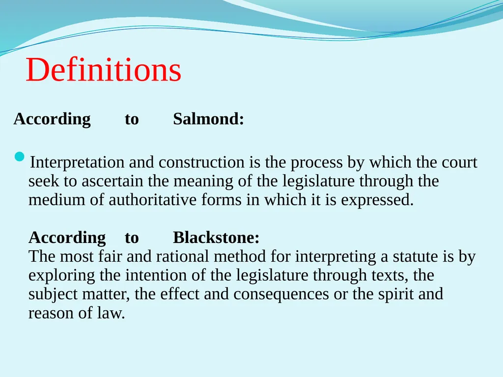 Interpretation of statute Unit III External aids - slide 4 of 22