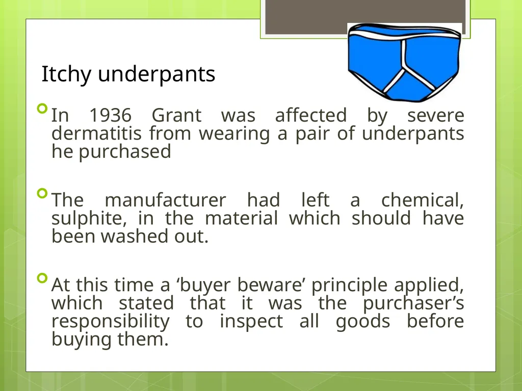 Interpretations of past decisions The development - slide 11 of 13