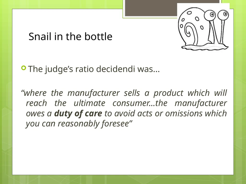 Interpretations of past decisions The development - slide 8 of 13
