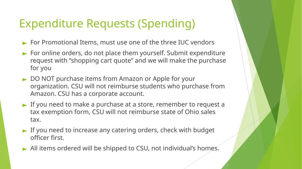 RSO Treasurer Training Presenter: Dan Lenhart, - slide 13 of 20