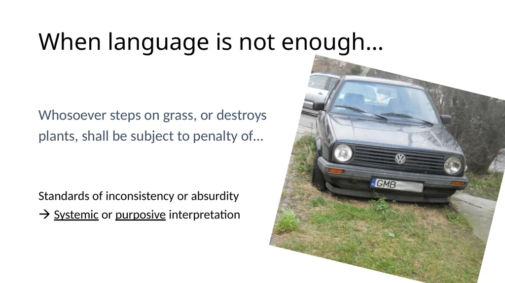 Statutory interpretation Fundamentals of Law & - slide 7 of 19