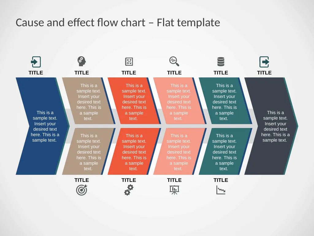 Cause-effect Fishbone Diagram with 2 Level - slide 2 of 12