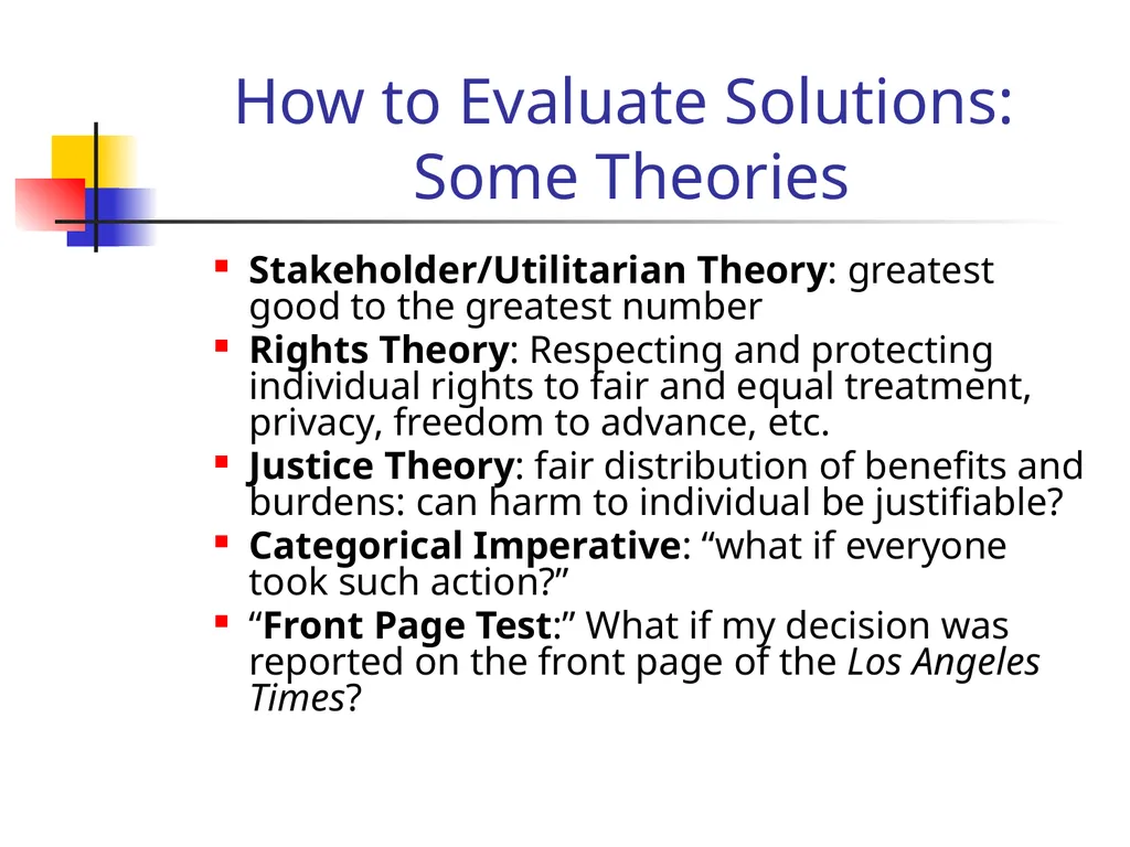 Ethical Decision Making Consider This: “You and - slide 11 of 20