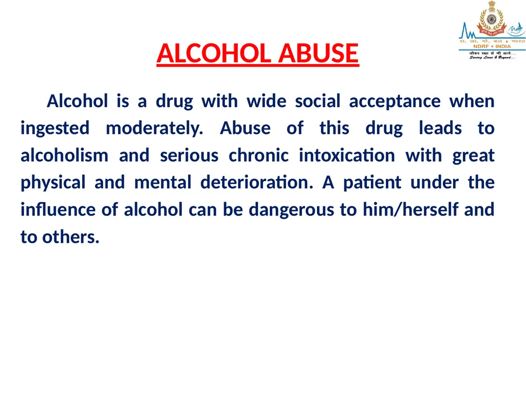 STRESS INDUCED DISORDERS, ALCOHOLISM & SUBSTANCE - slide 4 of 36