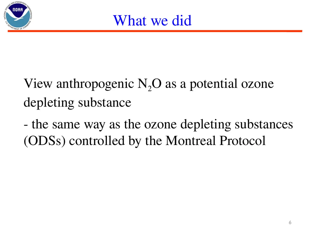 Nitrous Oxide (N2O) and Stratospheric Ozone Layer - slide 6 of 26