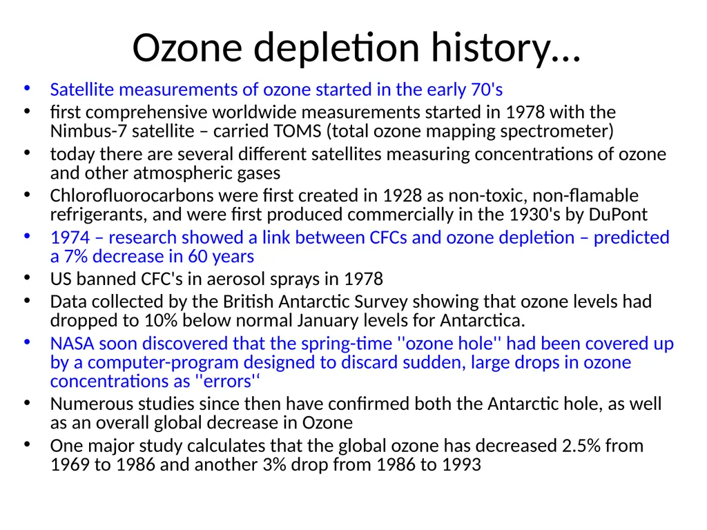 Atmospheric Processes Ozone Depletion Quick recap… - slide 3 of 24