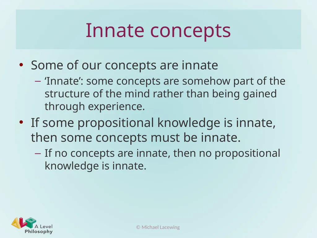 Locke’s argument against innate concepts Michael - slide 2 of 7
