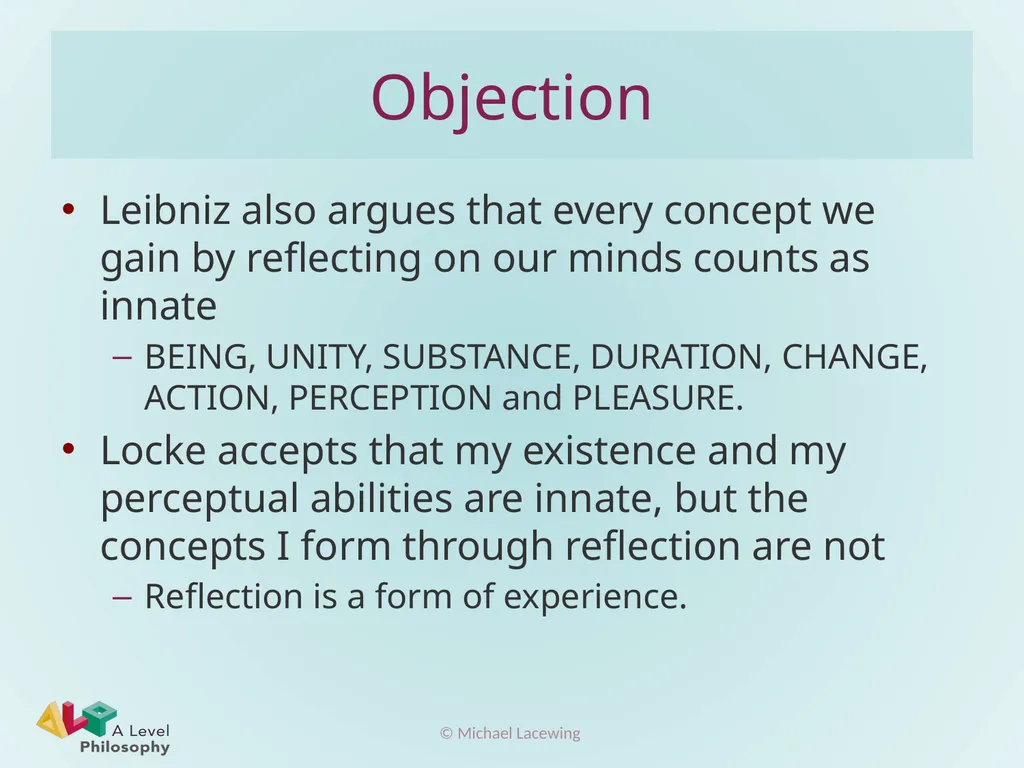 Locke’s argument against innate concepts Michael - slide 7 of 7