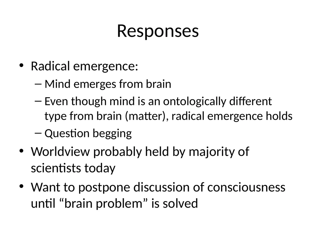 Holism, Reduction and Consciousness Anand - slide 9 of 20
