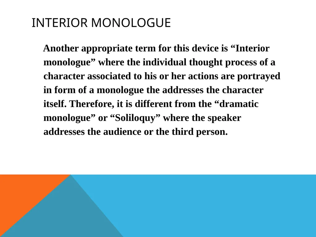 Stream of Consciousness Fourth Year Students Novel - slide 3 of 9