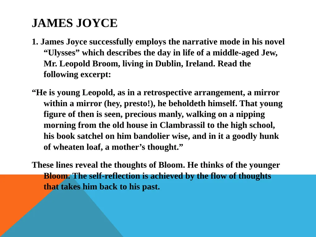 Stream of Consciousness Fourth Year Students Novel - slide 5 of 9