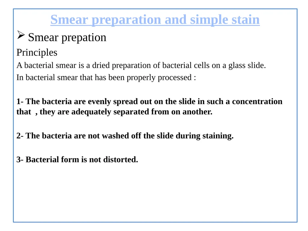 Simple stain Bacterial Morphology Bacteria: are - slide 7 of 13