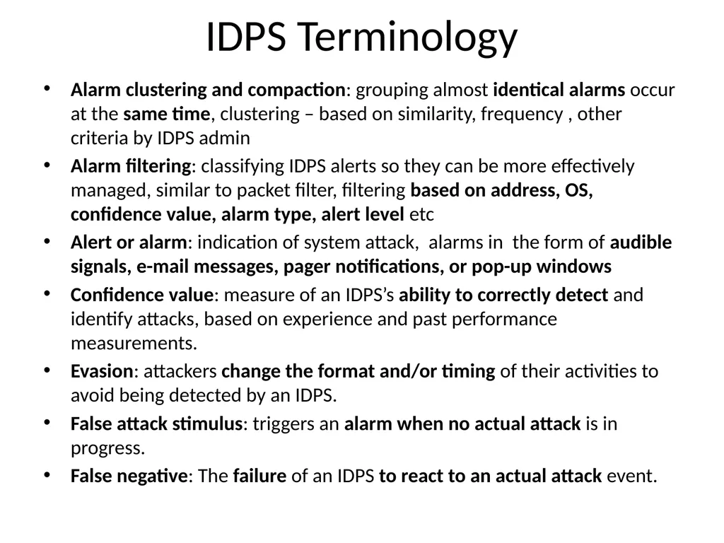 INTRUSION DETECTION AND PREVENTION SYSTEM (IDPS) - slide 3 of 41