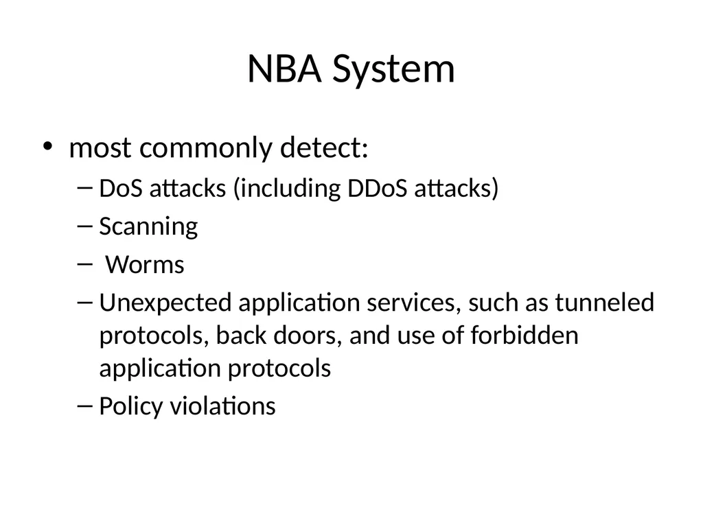 INTRUSION DETECTION AND PREVENTION SYSTEM (IDPS) - slide 20 of 41