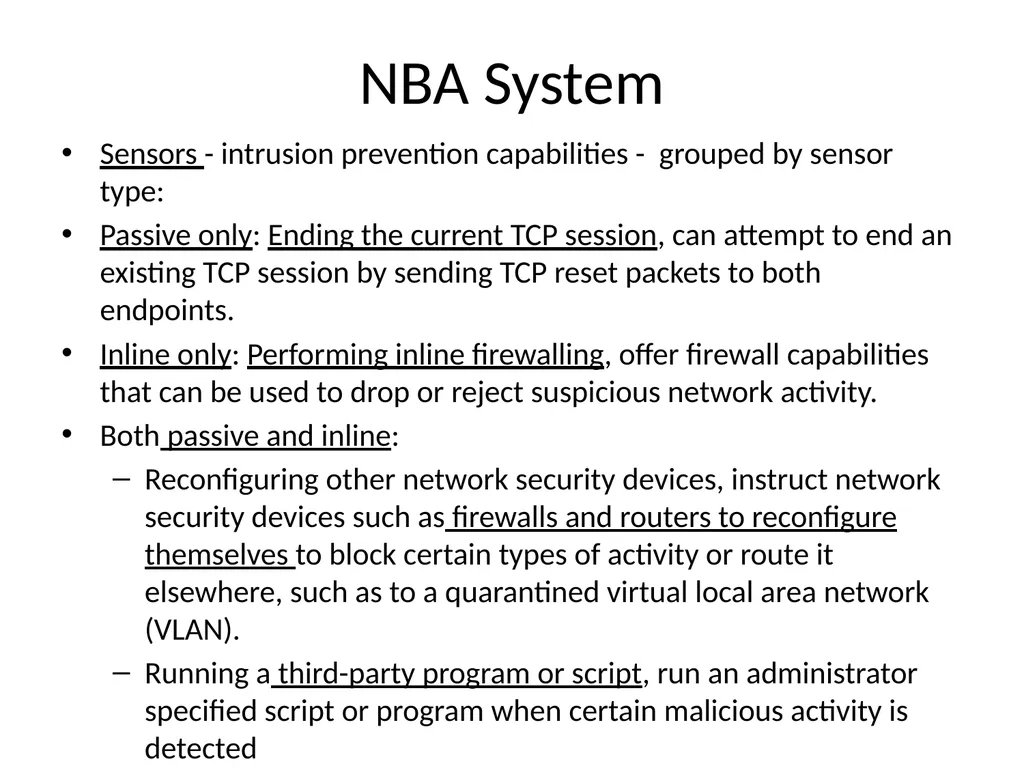 INTRUSION DETECTION AND PREVENTION SYSTEM (IDPS) - slide 21 of 41