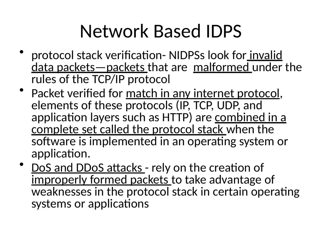 INTRUSION DETECTION AND PREVENTION SYSTEM (IDPS) - slide 13 of 41