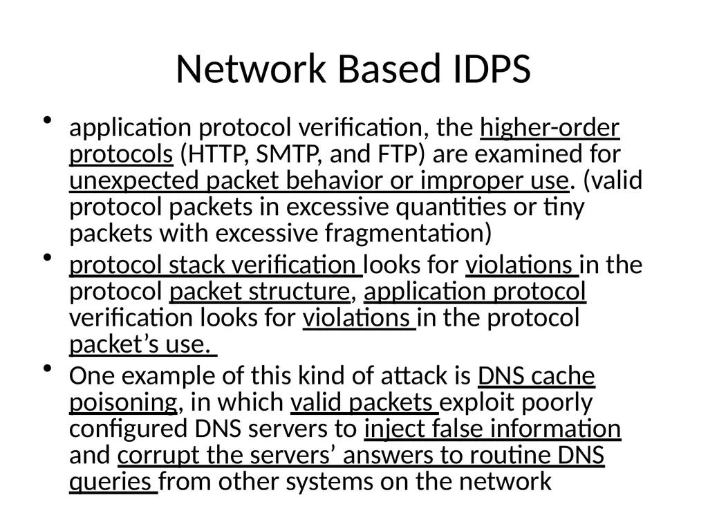 INTRUSION DETECTION AND PREVENTION SYSTEM (IDPS) - slide 14 of 41
