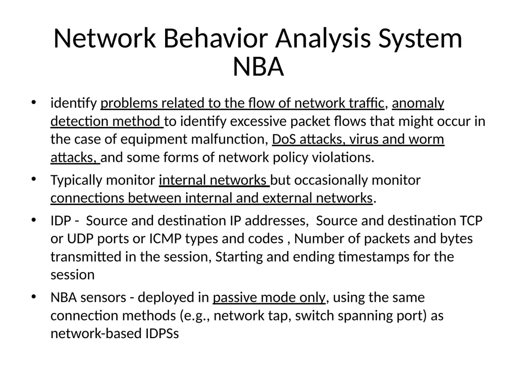 INTRUSION DETECTION AND PREVENTION SYSTEM (IDPS) - slide 19 of 41