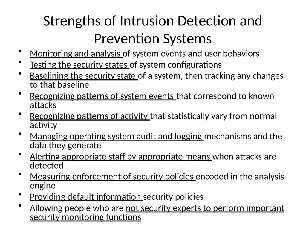 INTRUSION DETECTION AND PREVENTION SYSTEM (IDPS) - slide 35 of 41