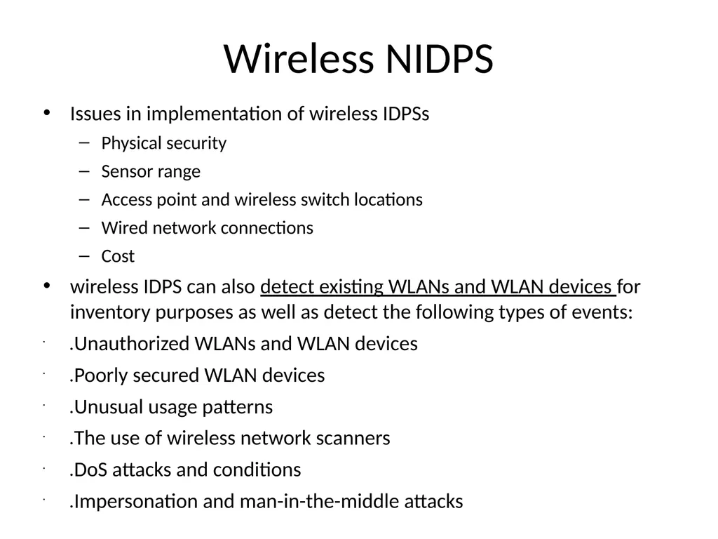 INTRUSION DETECTION AND PREVENTION SYSTEM (IDPS) - slide 18 of 41