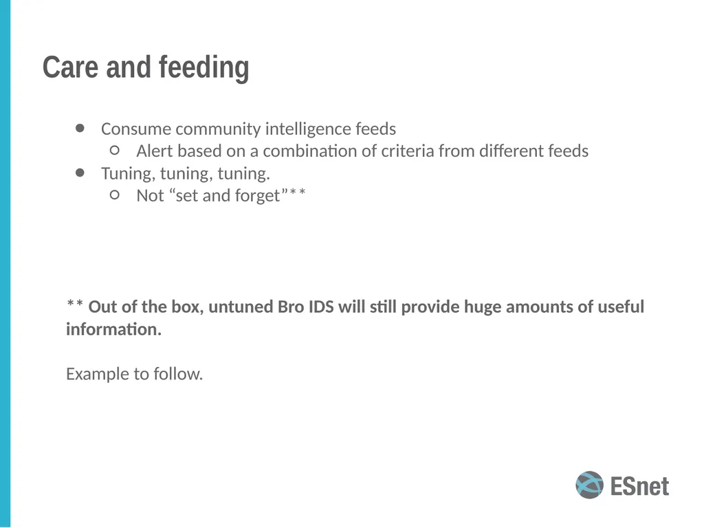 Bro intrusion detection system (IDS): an overview - slide 18 of 21