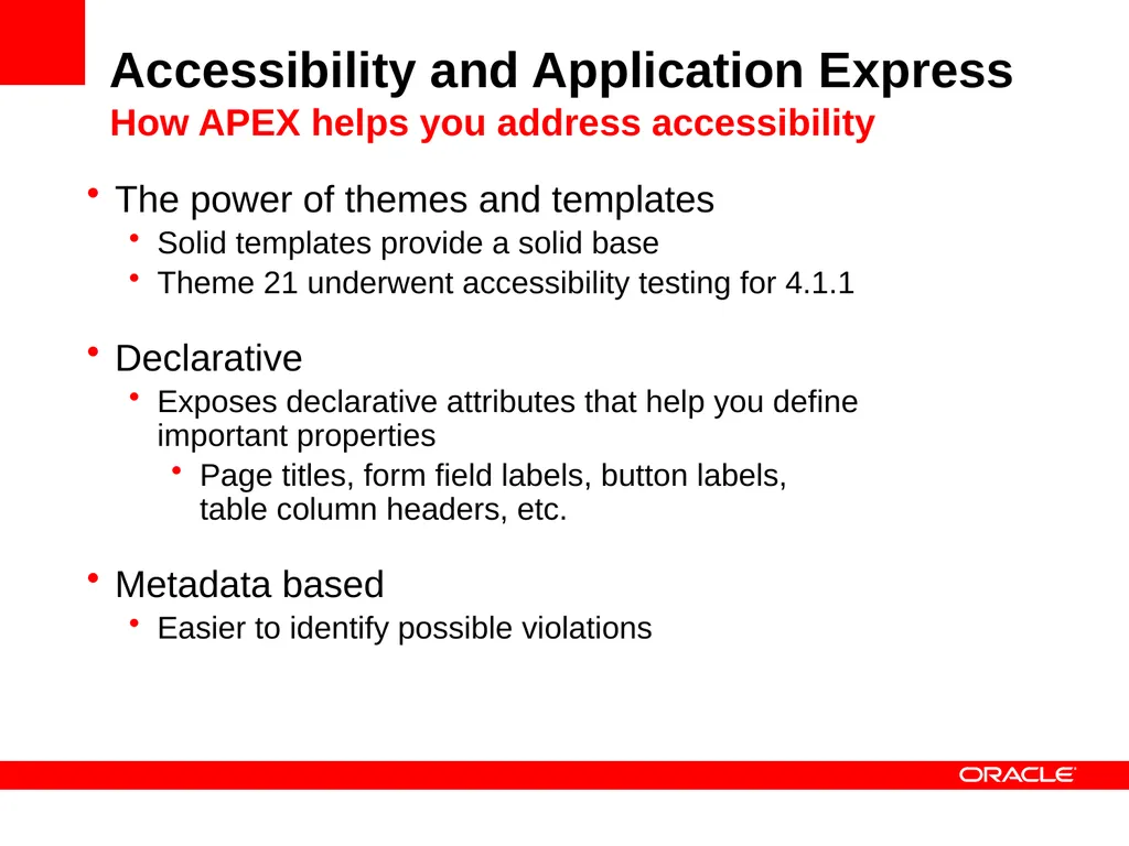 Using Oracle Application Express to Build Highly - slide 20 of 30