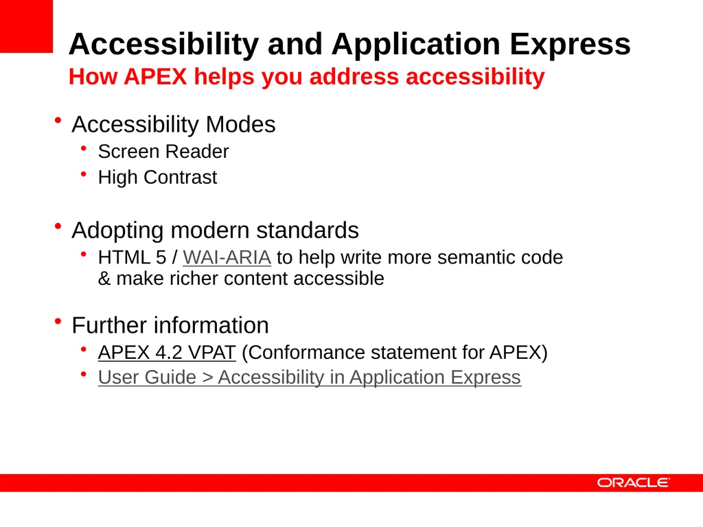 Using Oracle Application Express to Build Highly - slide 21 of 30