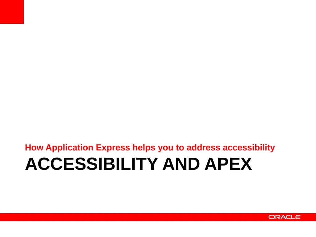 Using Oracle Application Express to Build Highly - slide 19 of 30